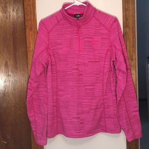 Pink North face sweatshirt